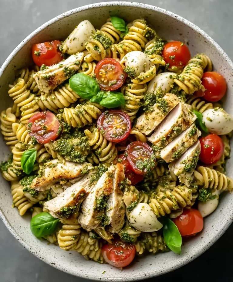 Schnelle Hähnchen-Pesto-Nudelsalat (25 Min) | Einfach & Lecker