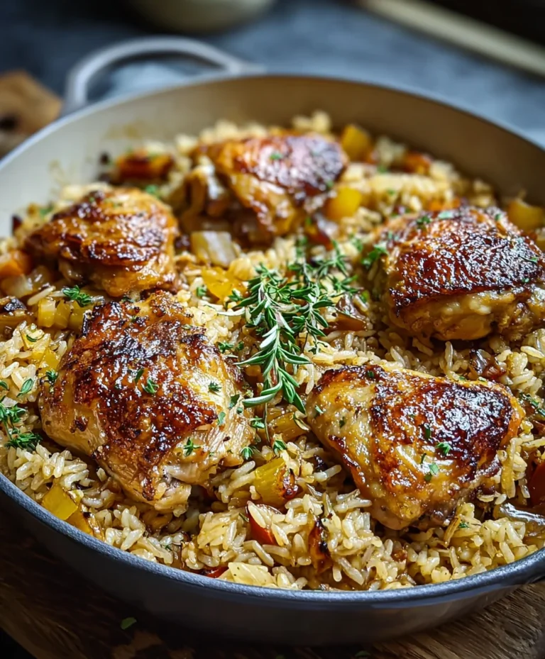 Gebackenes Hähnchen mit Reis aus dem Ofen – Einfaches One-Pot Rezept für jeden Tag