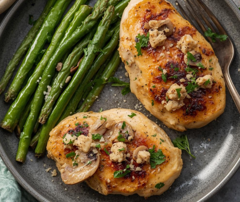 Gefüllte Hähnchenbrust mit Pilzen – Herzhaft, saftig und elegant