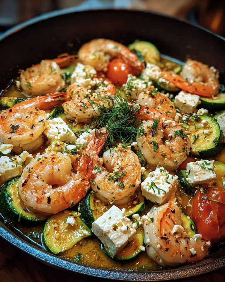 Garnelen Feta Pfanne mit Zucchini: Das 15-Minuten-Rezept, das alle begeistert