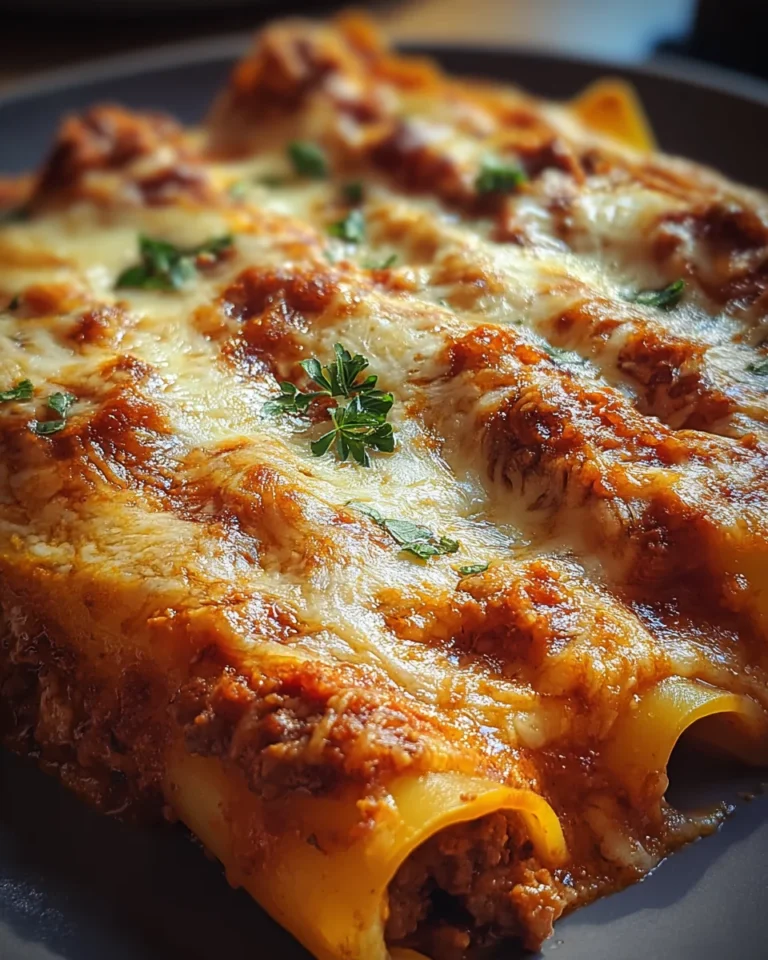 Cannelloni mit Rindfleisch und Kaese