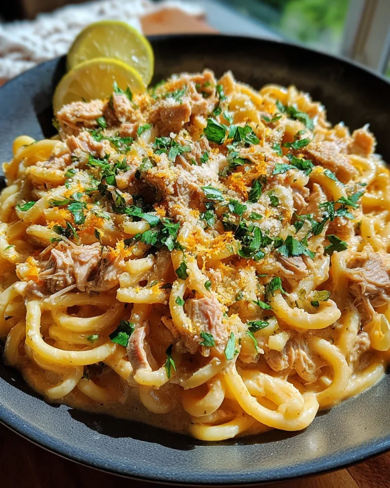 Cremige One Pot Pasta mit Thunfisch