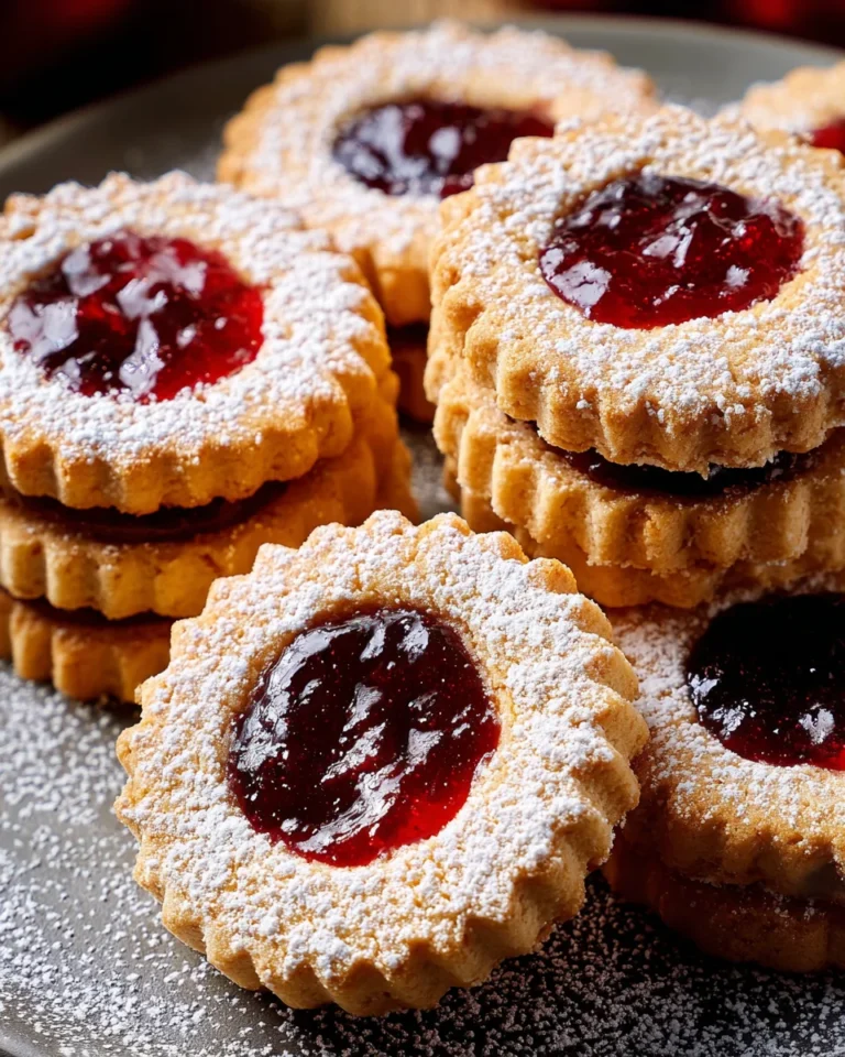Feine Linzer-Plaetzchen mit Marmelade