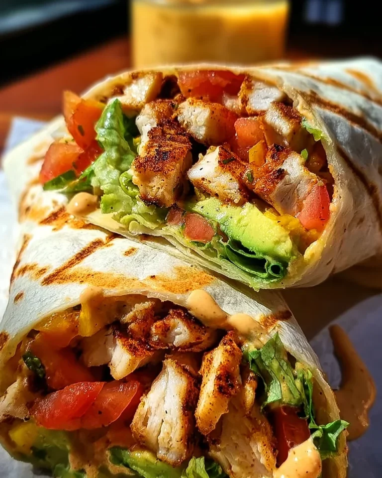 Gegrillter Haehnchen Wrap mit Chipotle Mayo