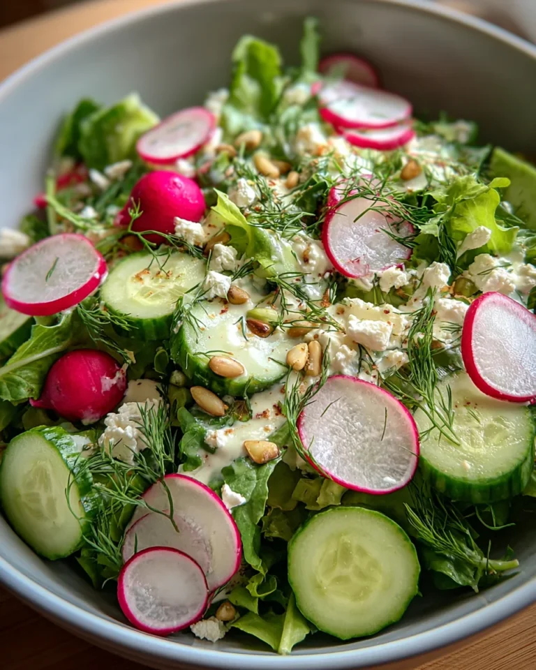 Leichter Fruehlingssalat mit Radieschen & Joghurt-Dressing