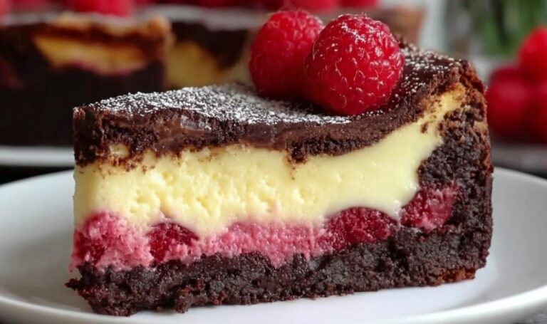 Himbeer-Brownie-Cheesecake Rezept – Unwiderstehlich & Einfach